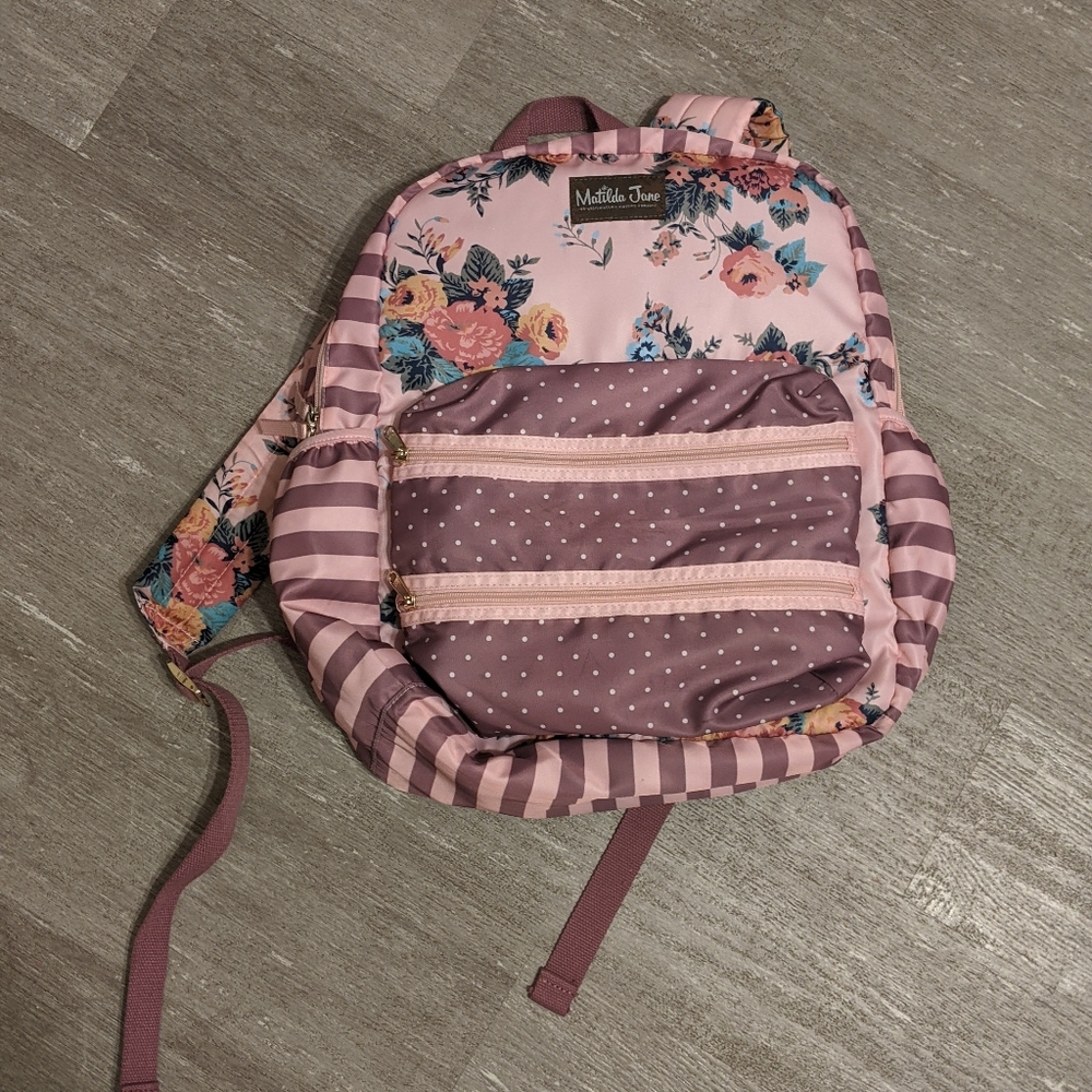 Matilda Jane pink floral backpack